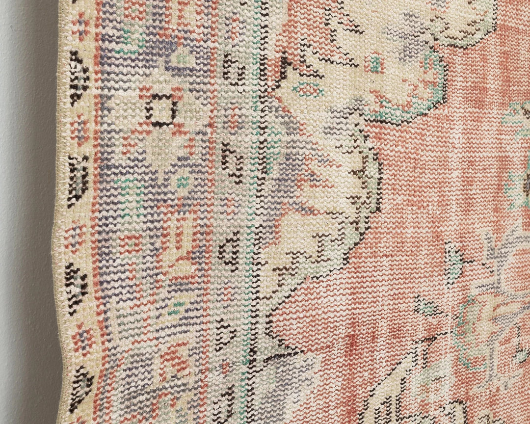 Multicolor Turkish Oushak Rug 5'5" x 8'8" Hand-Knotted | No. VR91476