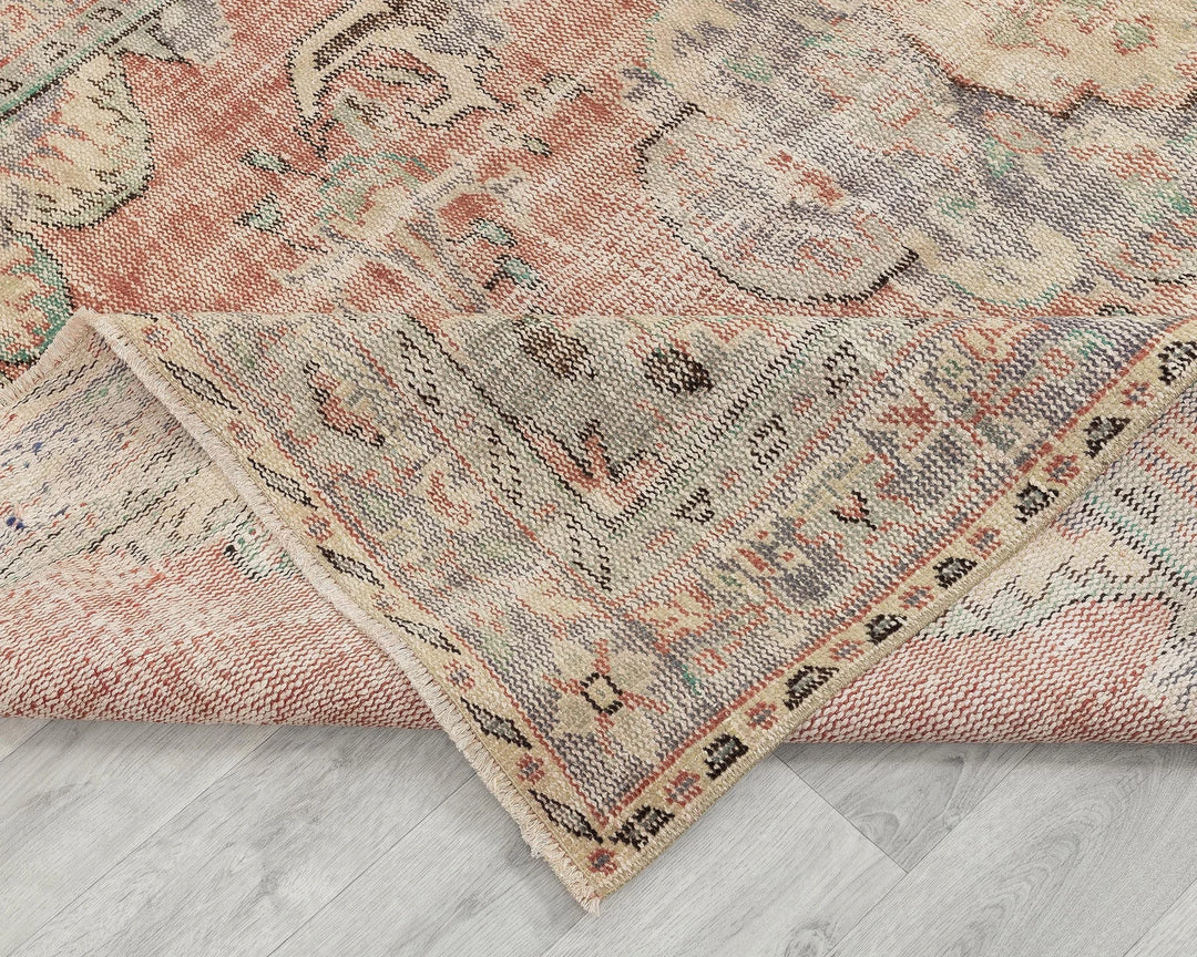 Multicolor Turkish Oushak Rug 5'5" x 8'8" Hand-Knotted | No. VR91476
