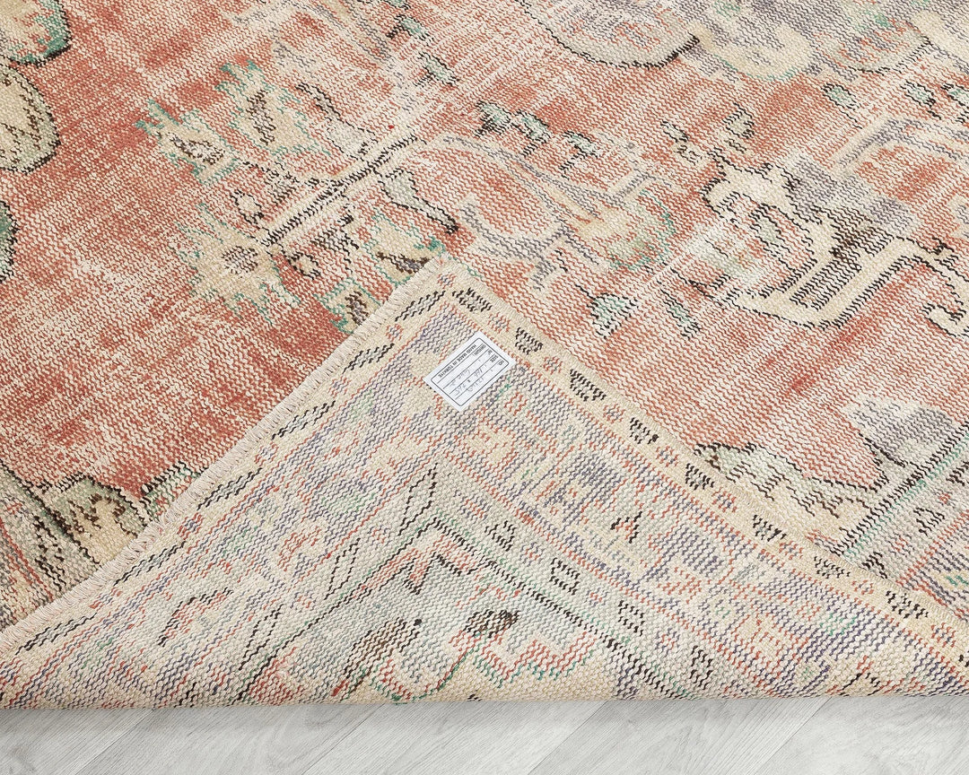 Multicolor Turkish Oushak Rug 5'5" x 8'8" Hand-Knotted | No. VR91476