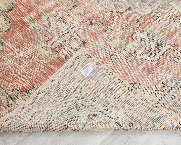 Multicolor Turkish Oushak Rug 5'5" x 8'8" Hand-Knotted | No. VR91476