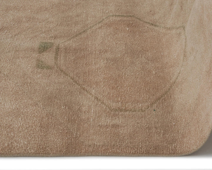Beige Turkish Oushak Rug 2'11" x 11'2" Hand-Knotted | No. VR91588