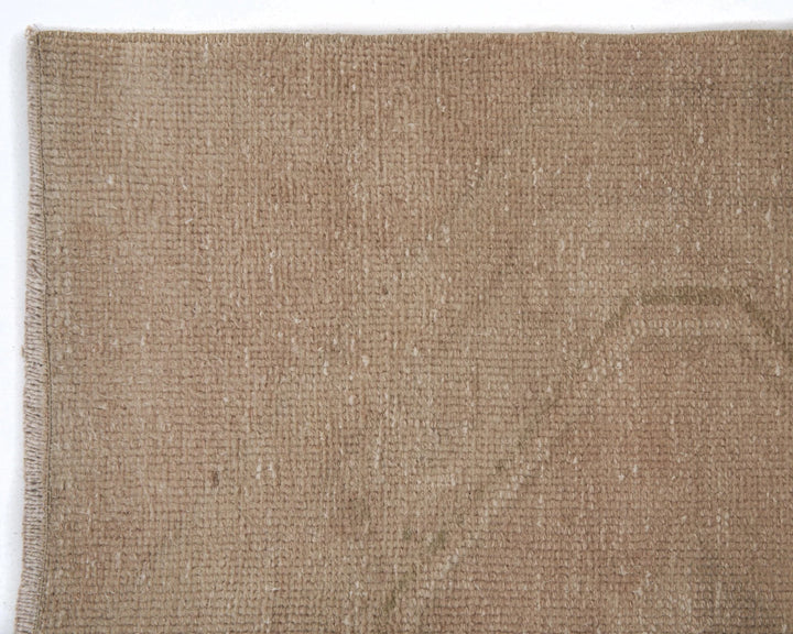 Beige Turkish Oushak Rug 2'11" x 11'2" Hand-Knotted | No. VR91588
