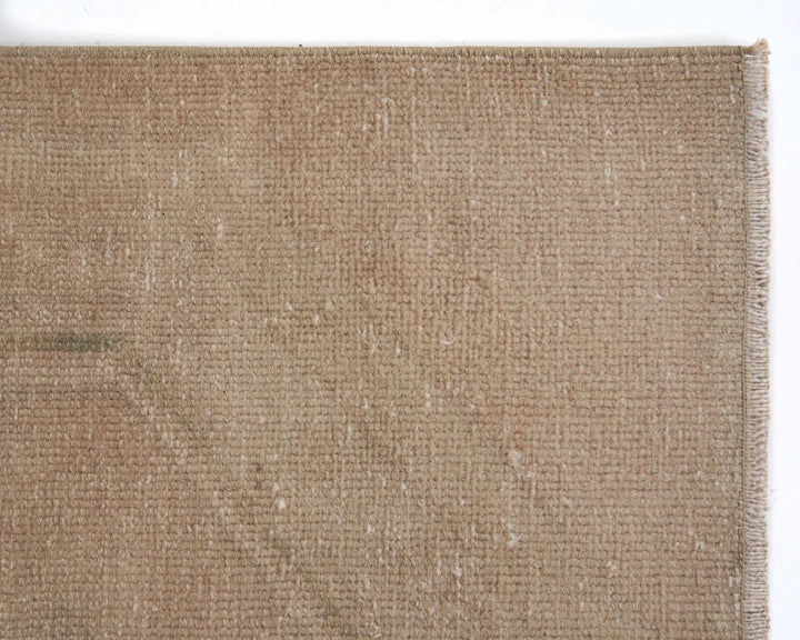 Beige Turkish Oushak Rug 2'11" x 11'2" Hand-Knotted | No. VR91588