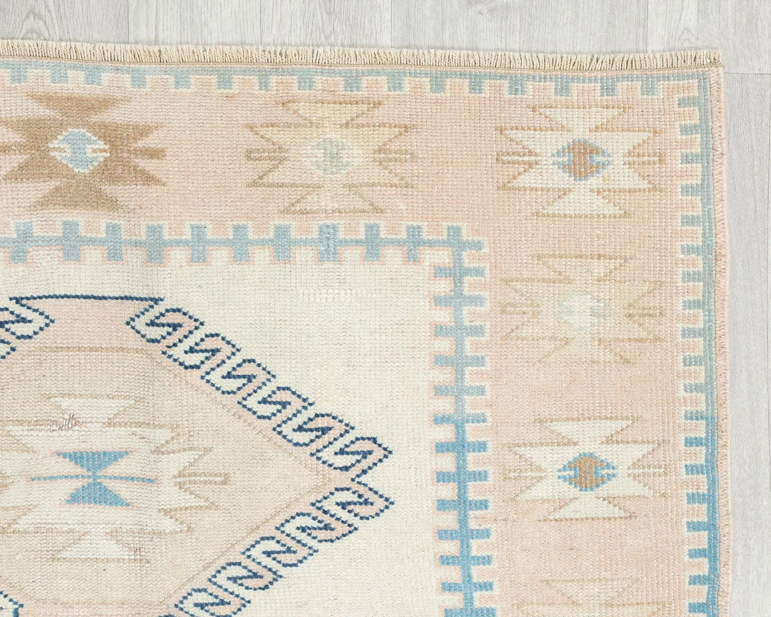 Multicolor Turkish Oushak Rug 4' x 6' 1" Hand-Knotted | No. VR91706