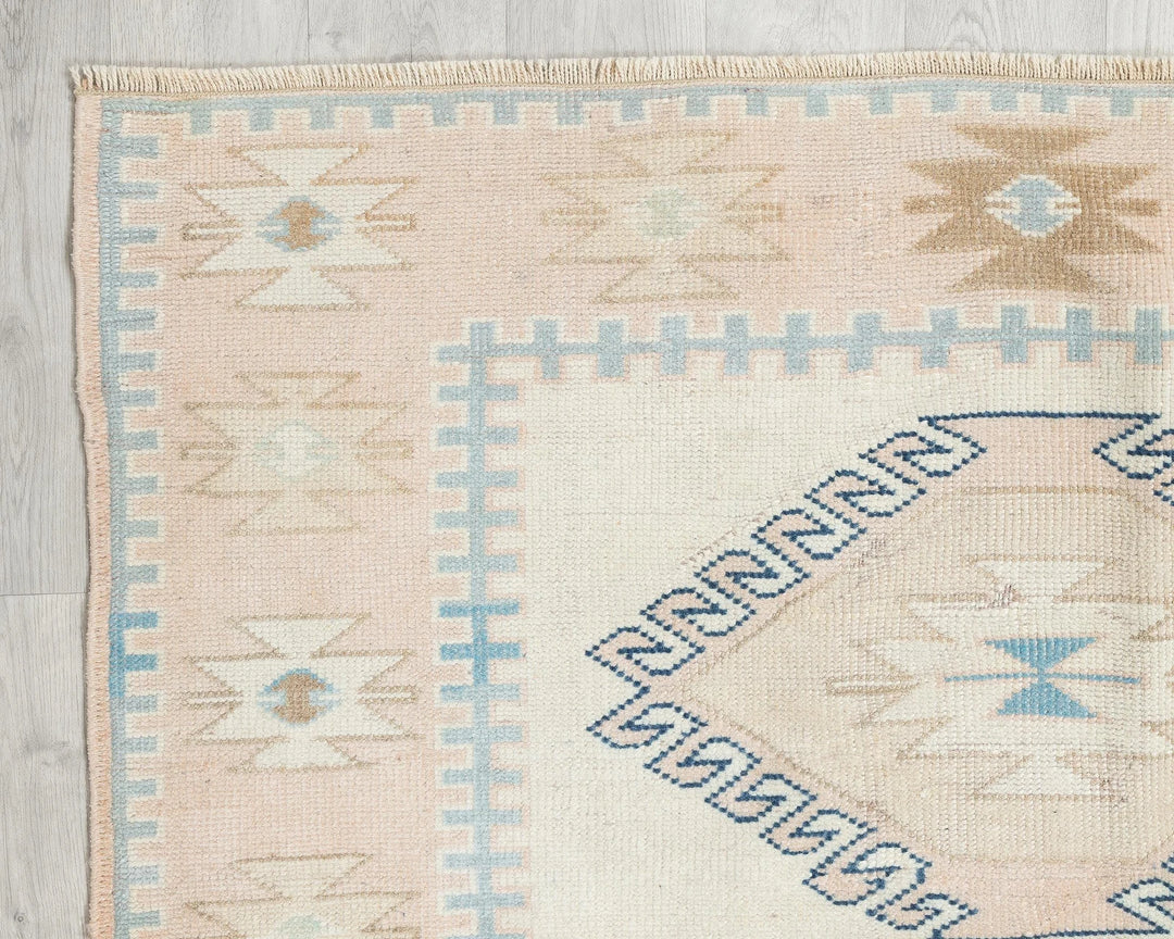 Multicolor Turkish Oushak Rug 4' x 6' 1" Hand-Knotted | No. VR91706
