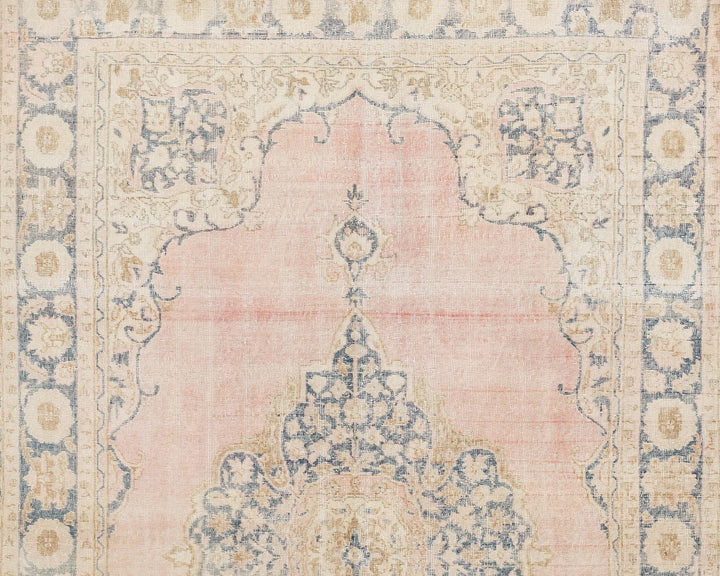 Pink Turkish Oushak Rug 6' 5" x 10' 2" Hand-Knotted | No. VR91726