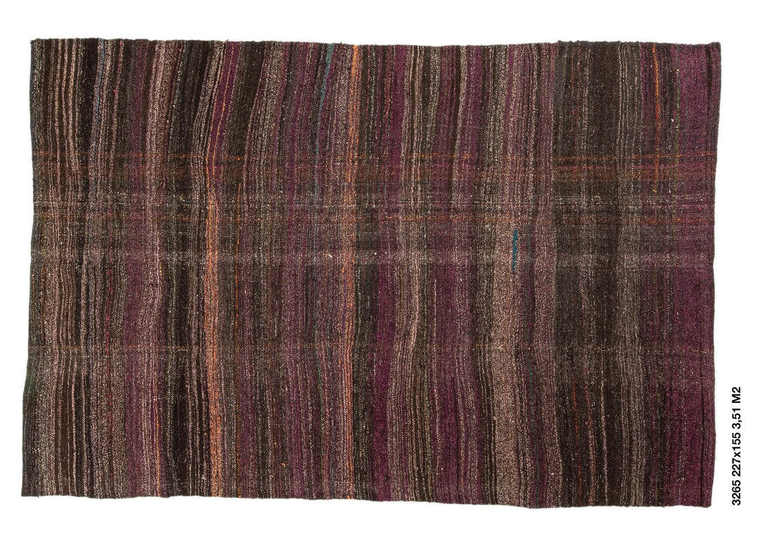 Pink Turkish Kilim Rug 7' 5" x 5' 1" Flat-Weave | No. VR91750