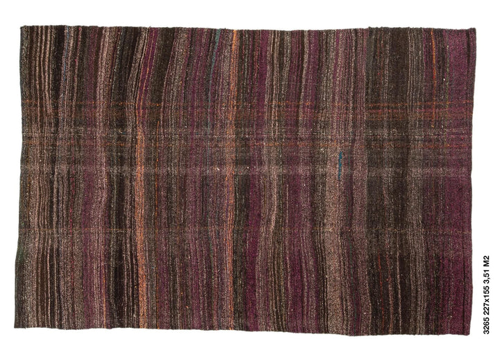 Pink Turkish Kilim Rug 7' 5" x 5' 1" Flat-Weave | No. VR91750