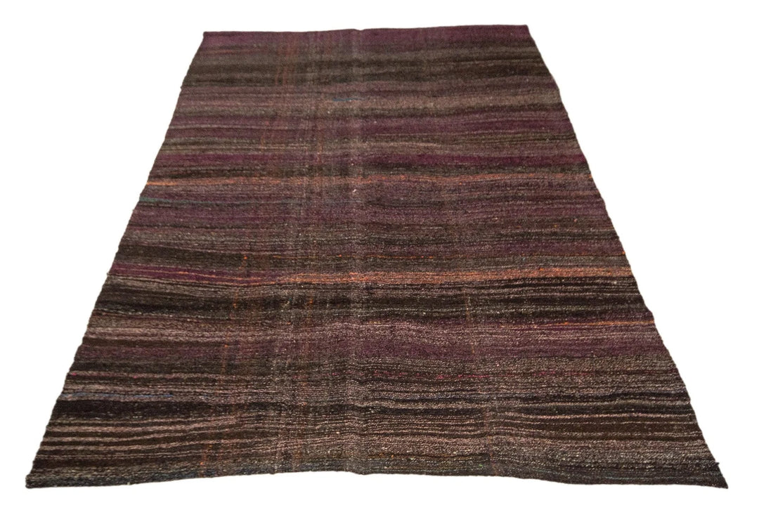 Pink Turkish Kilim Rug 7' 5" x 5' 1" Flat-Weave | No. VR91750