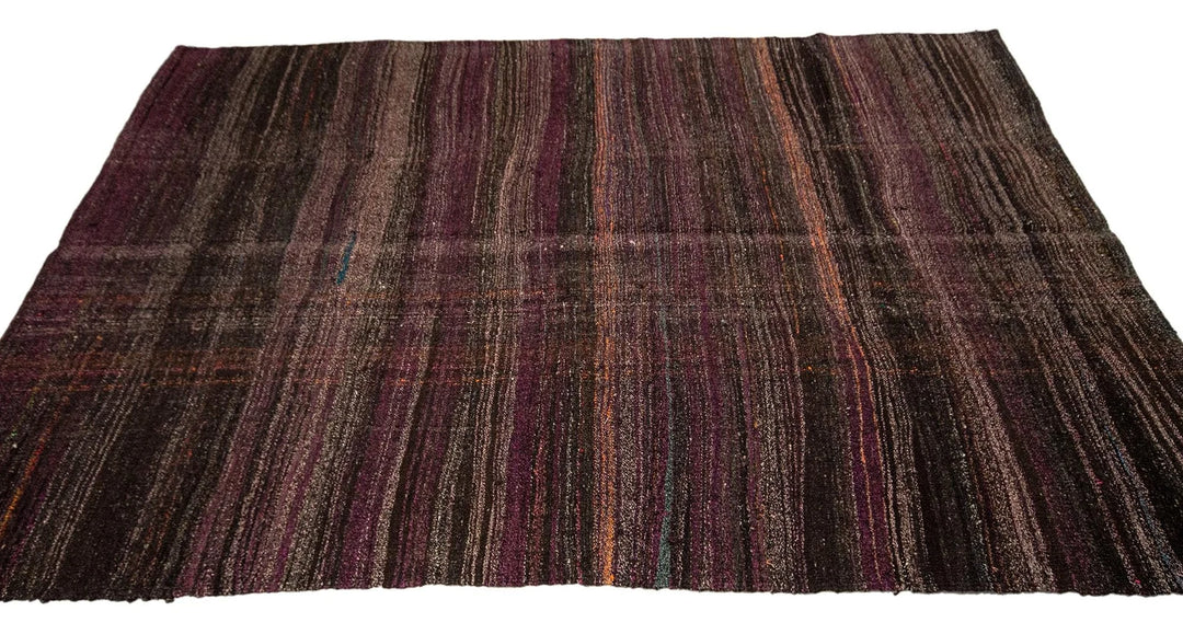 Pink Turkish Kilim Rug 7' 5" x 5' 1" Flat-Weave | No. VR91750