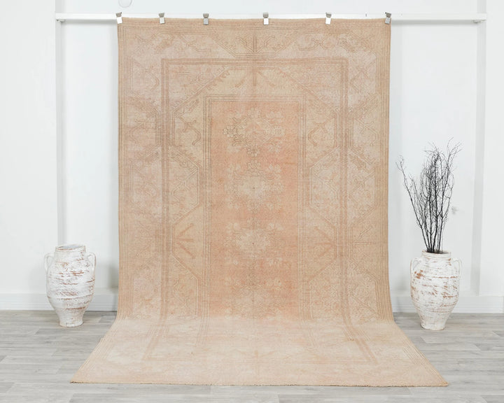 Terracotta Turkish Oushak Rug 6' 4" x 10' 5" Hand-Knotted | No. VR91873