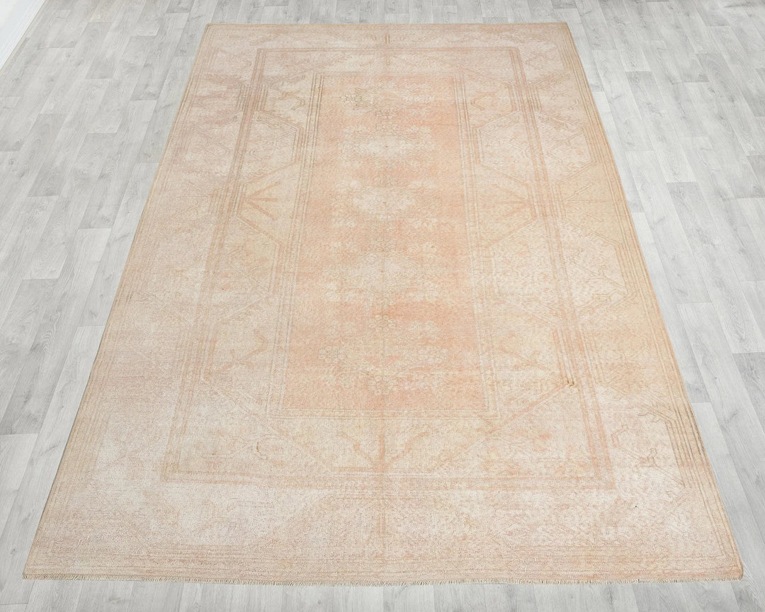 Terracotta Turkish Oushak Rug 6' 4" x 10' 5" Hand-Knotted | No. VR91873