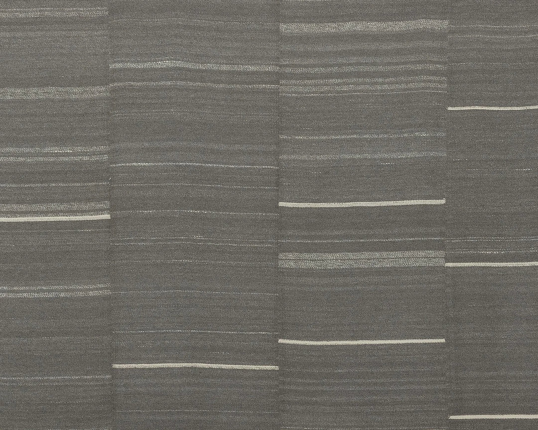 Gray Turkish Kilim Rug 9'5" x 13'2" Flat-Weave | No. VR91887