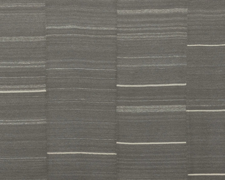 Gray Turkish Kilim Rug 9'5" x 13'2" Flat-Weave | No. VR91887