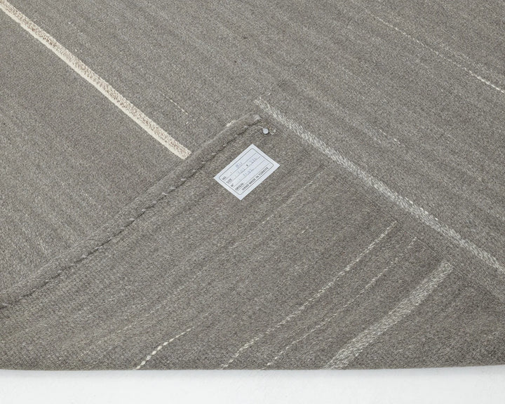 Gray Turkish Kilim Rug 9'5" x 13'2" Flat-Weave | No. VR91887