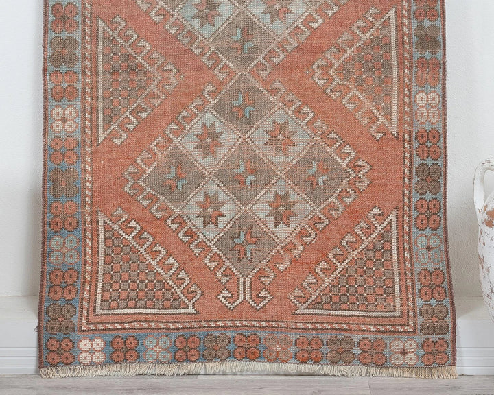 Multicolor Turkish Oushak Rug 2'11" x 3'11" Hand-Knotted | No. VR91891