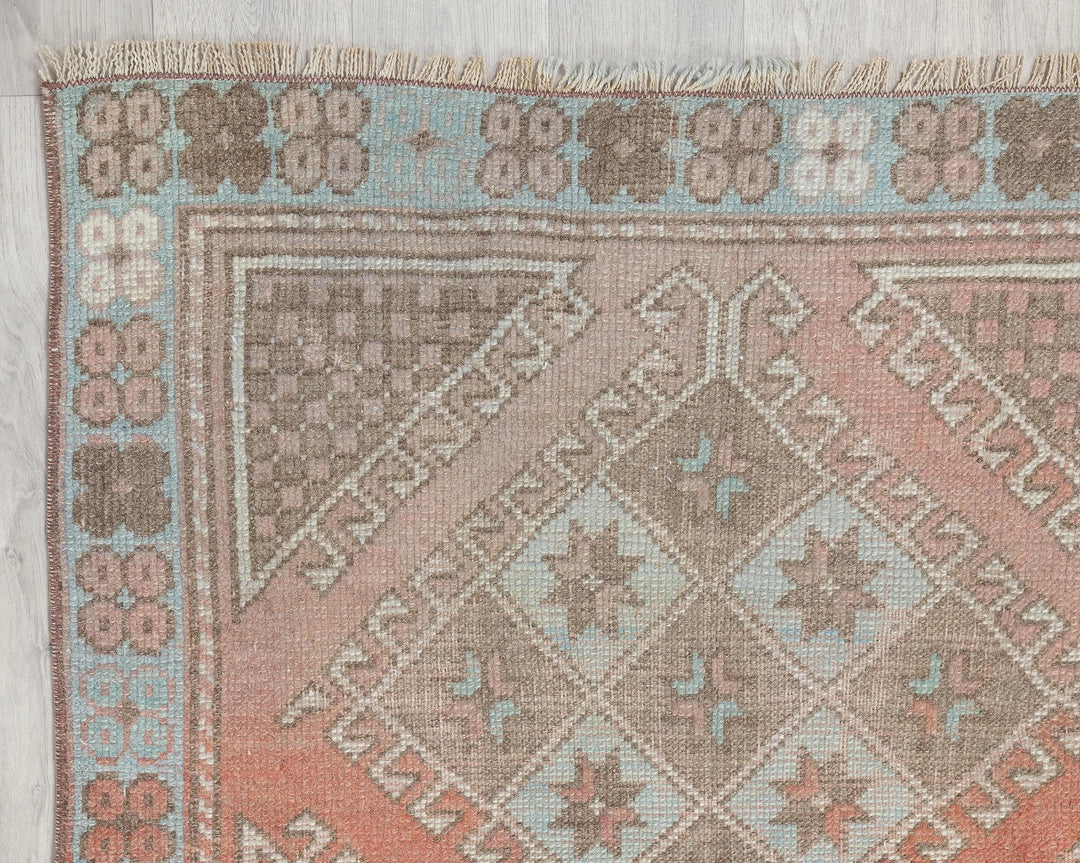 Multicolor Turkish Oushak Rug 2'11" x 3'11" Hand-Knotted | No. VR91891