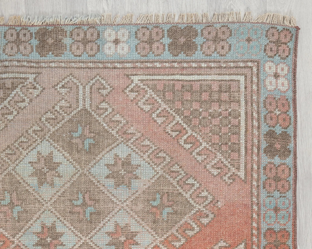 Multicolor Turkish Oushak Rug 2'11" x 3'11" Hand-Knotted | No. VR91891