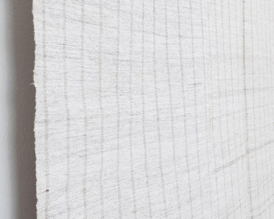 White Turkish Kilim Rug 6'3" x 9'2" Flat-Weave close-up