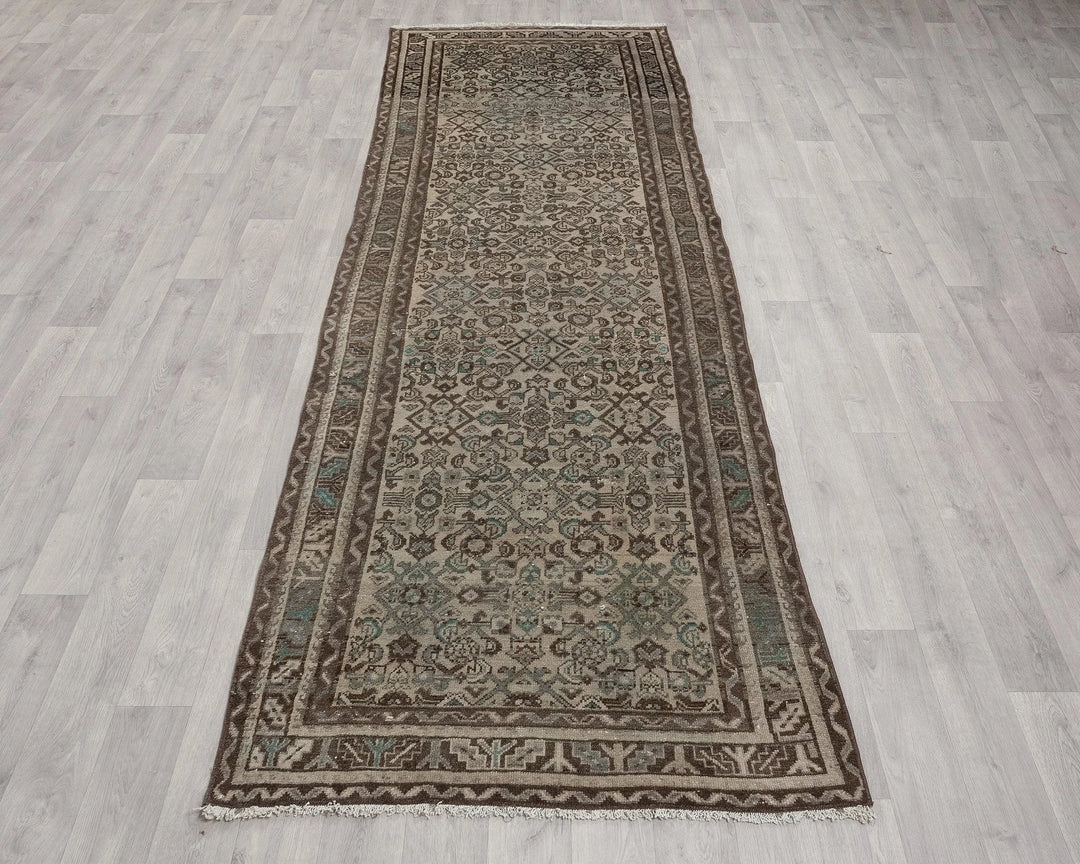 Multicolor Turkish Oushak Rug 3'7" x 10'2" Hand-Knotted | No. VR92013