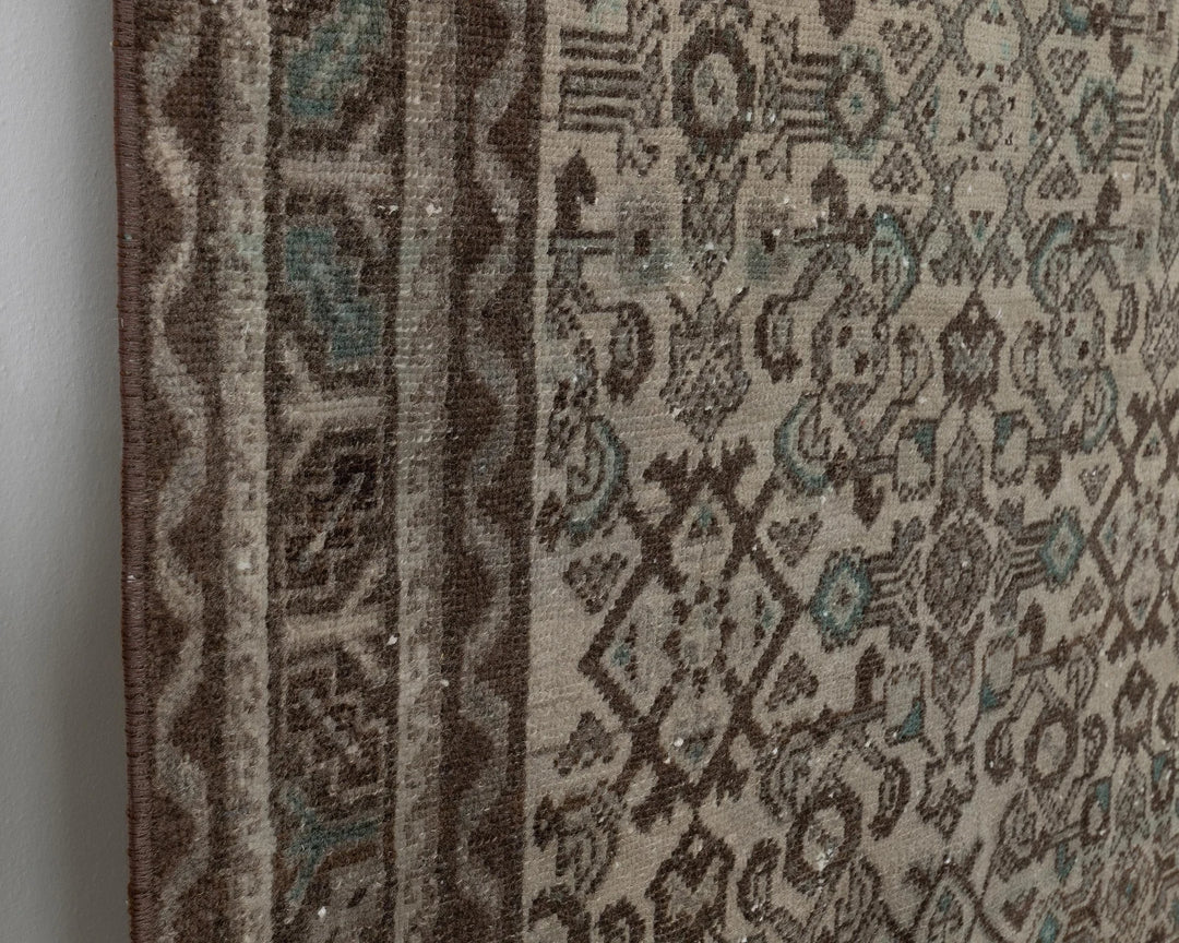 Multicolor Turkish Oushak Rug 3'7" x 10'2" Hand-Knotted | No. VR92013
