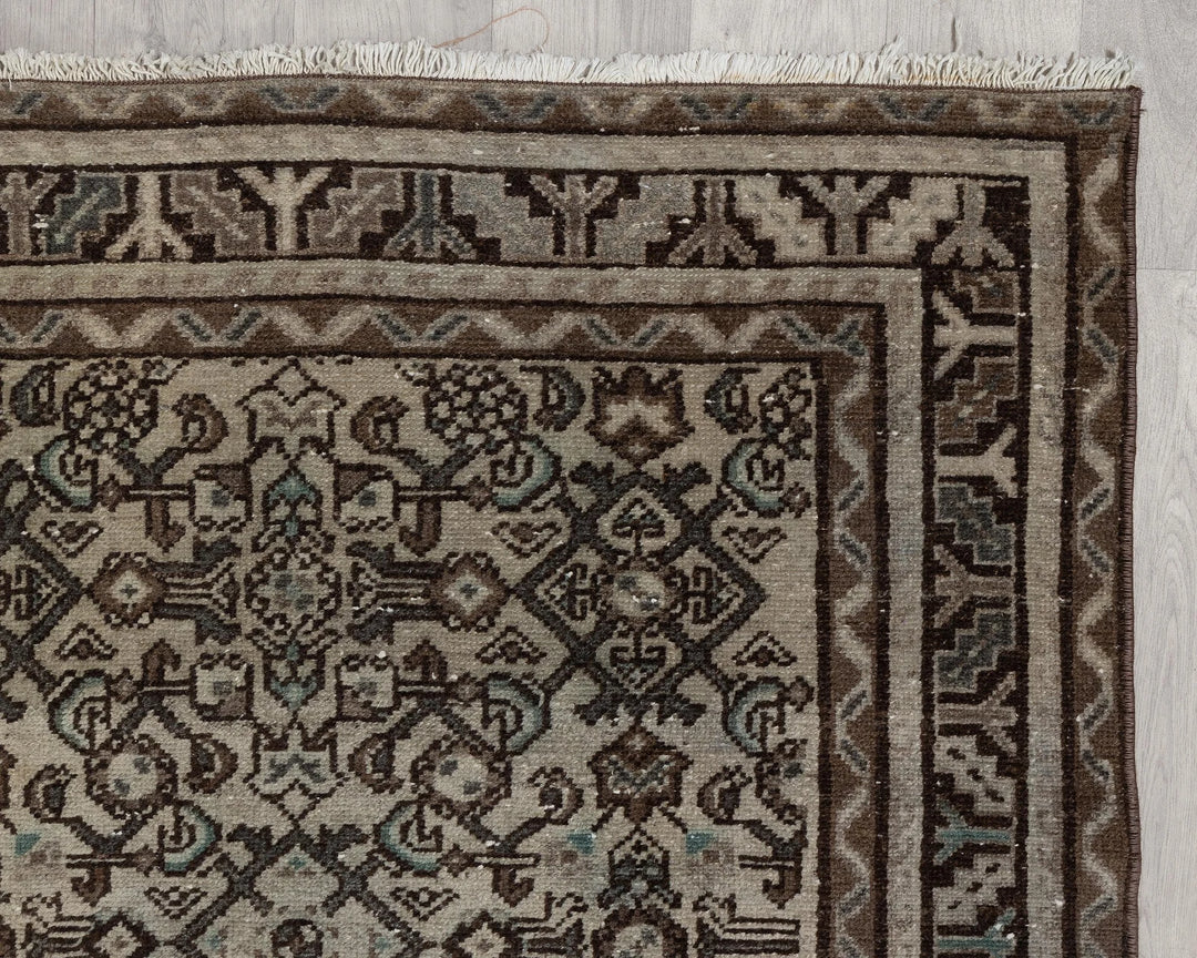 Multicolor Turkish Oushak Rug 3'7" x 10'2" Hand-Knotted | No. VR92013