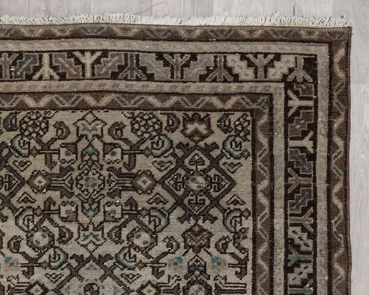 Multicolor Turkish Oushak Rug 3'7" x 10'2" Hand-Knotted | No. VR92013