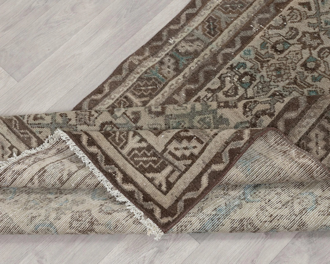 Multicolor Turkish Oushak Rug 3'7" x 10'2" Hand-Knotted | No. VR92013