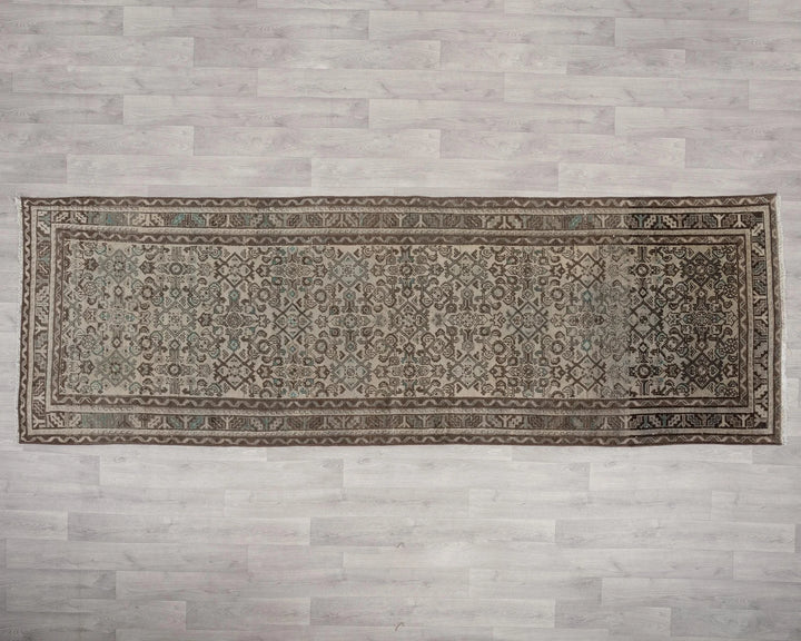 Multicolor Turkish Oushak Rug 3'7" x 10'2" Hand-Knotted | No. VR92013