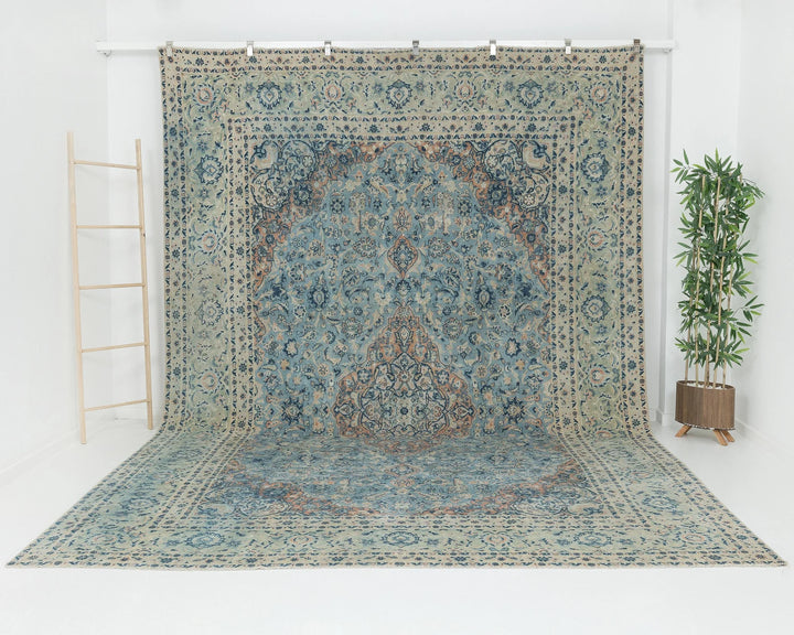 Multicolor Turkish Oushak Rug 9' 8" x 12' 4" Hand-Knotted | No. VR92107