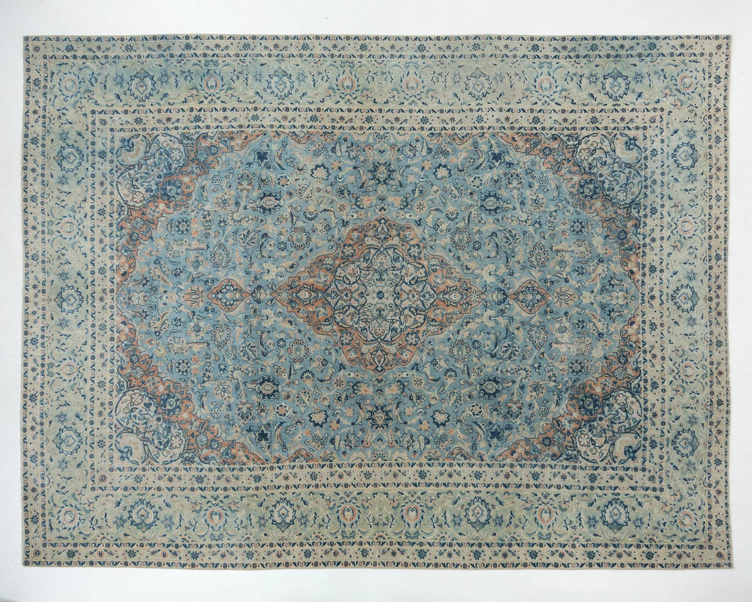 Multicolor Turkish Oushak Rug 9' 8" x 12' 4" Hand-Knotted | No. VR92107