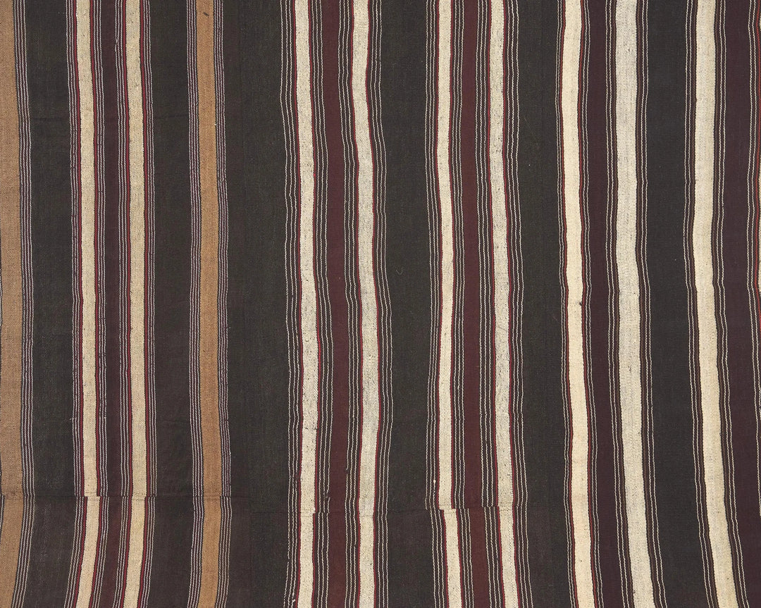 Brown Turkish Kilim Rug 6'10" x 11'2" Flat-Weave | No. VR92177