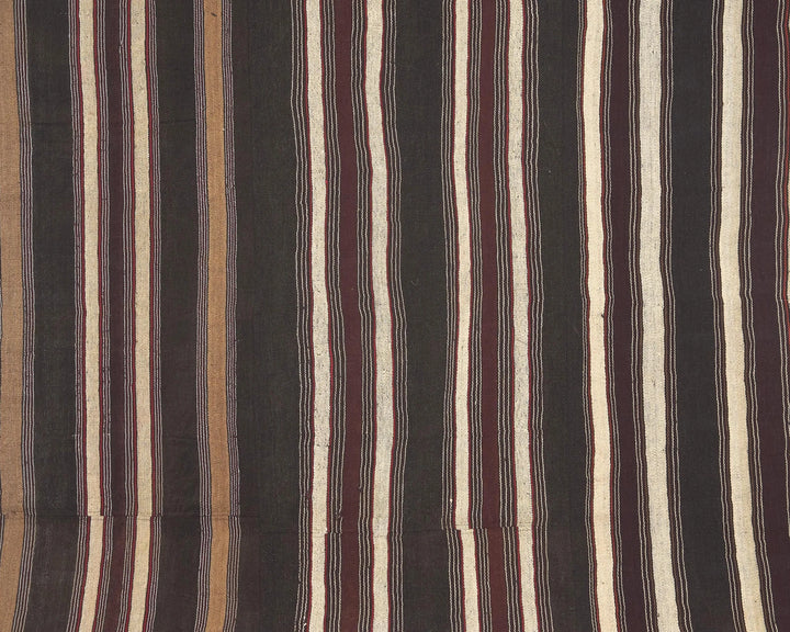 Brown Turkish Kilim Rug 6'10" x 11'2" Flat-Weave | No. VR92177