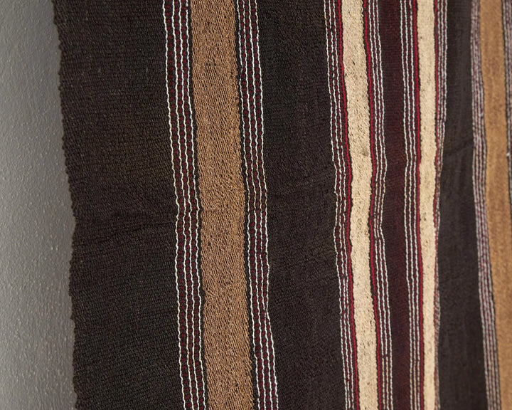 Brown Turkish Kilim Rug 6'10" x 11'2" Flat-Weave | No. VR92177