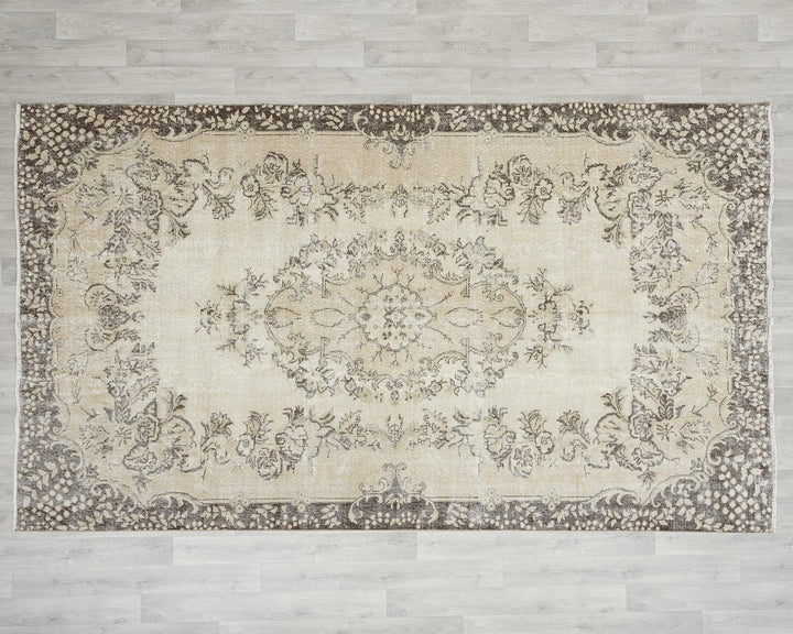 Multicolor Turkish Oushak Rug 6'5" x 10'4" Hand-Knotted | No. VR92325