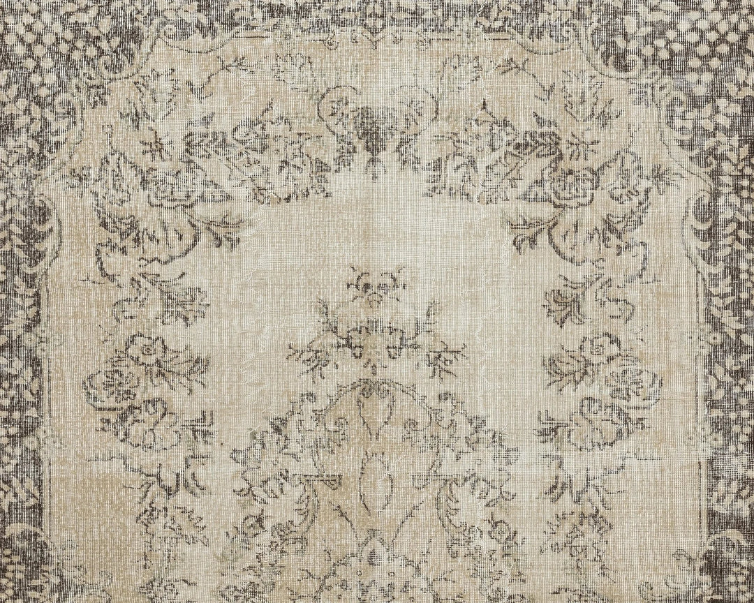 Multicolor Turkish Oushak Rug 6'5" x 10'4" Hand-Knotted | No. VR92325