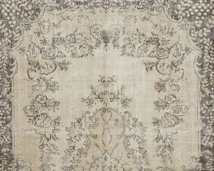 Multicolor Turkish Oushak Rug 6'5" x 10'4" Hand-Knotted | No. VR92325