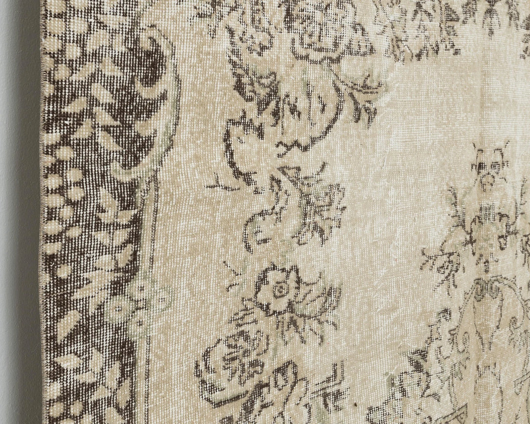 Multicolor Turkish Oushak Rug 6'5" x 10'4" Hand-Knotted | No. VR92325