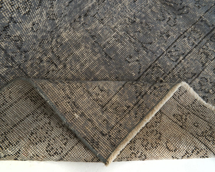 Gray Turkish Oushak Rug 8' 2" x 4' 9" Hand-Knotted | No. VR92342