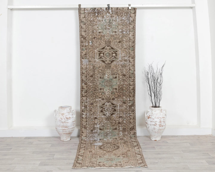 Multicolor Turkish Oushak Rug 2'11" x 10'2" Hand-Knotted | No. VR92397