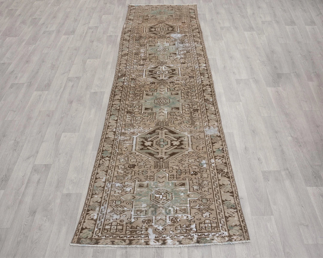 Multicolor Turkish Oushak Rug 2'11" x 10'2" Hand-Knotted | No. VR92397