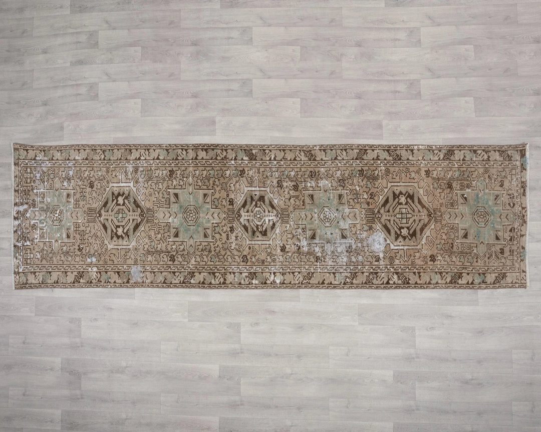Multicolor Turkish Oushak Rug 2'11" x 10'2" Hand-Knotted | No. VR92397