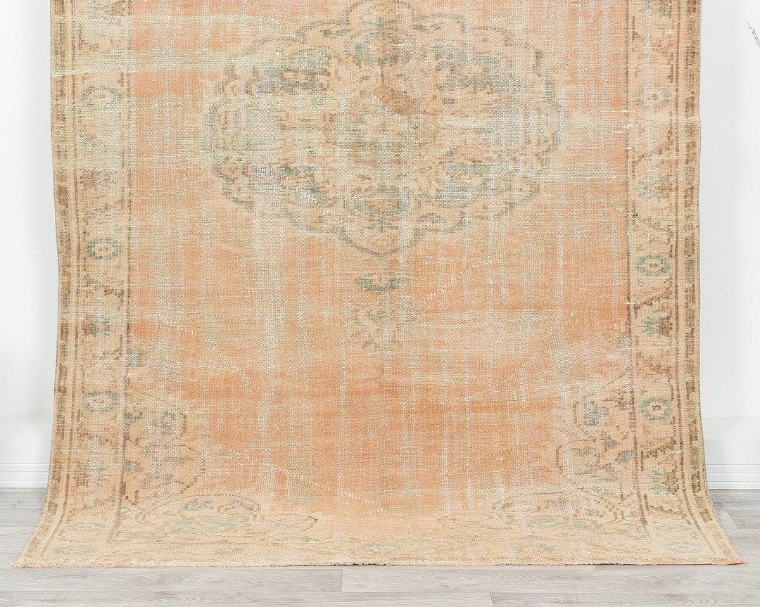 Orange Turkish Oushak Rug 5' 11" x 10' Hand-Knotted | No. VR92420