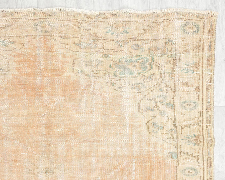 Orange Turkish Oushak Rug 5' 11" x 10' Hand-Knotted | No. VR92420