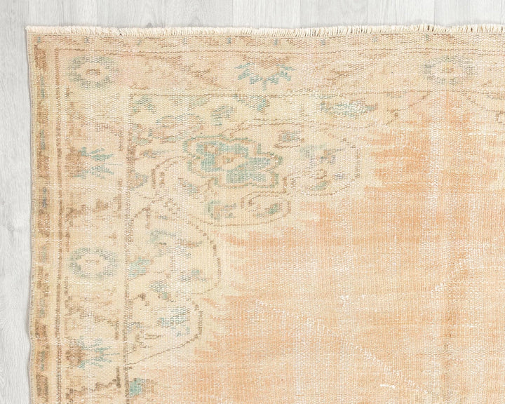 Orange Turkish Oushak Rug 5' 11" x 10' Hand-Knotted | No. VR92420