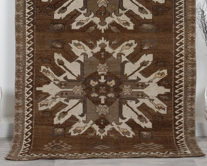 Beige Turkish Oushak Rug 4'10" x 7'9" Hand-Knotted | No. VR92435