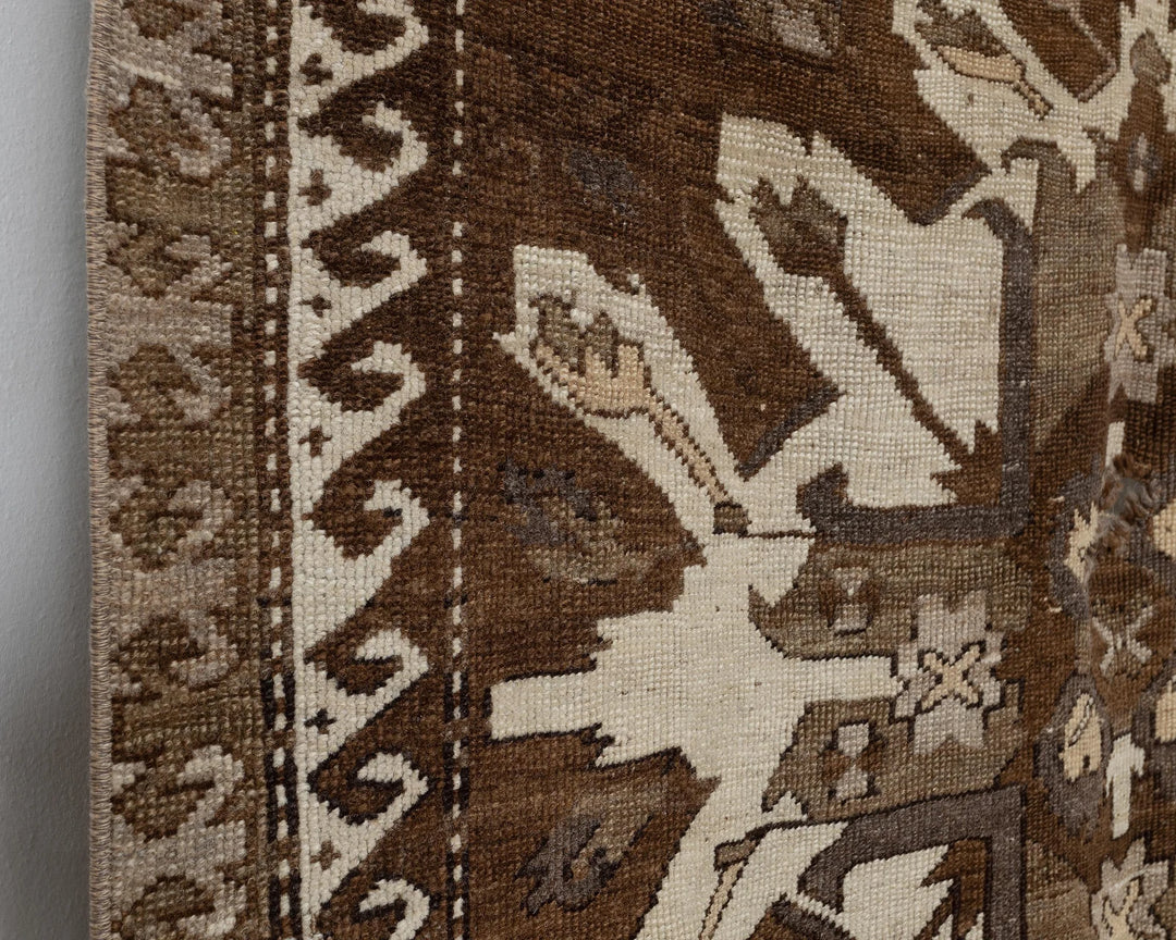Beige Turkish Oushak Rug 4'10" x 7'9" Hand-Knotted | No. VR92435
