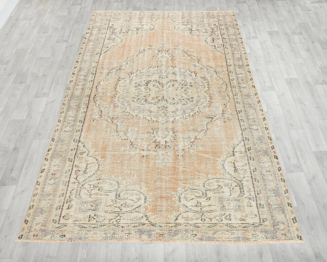 Multicolor Turkish Oushak Rug 4'6" x 7'2" Hand-Knotted | No. VR92533