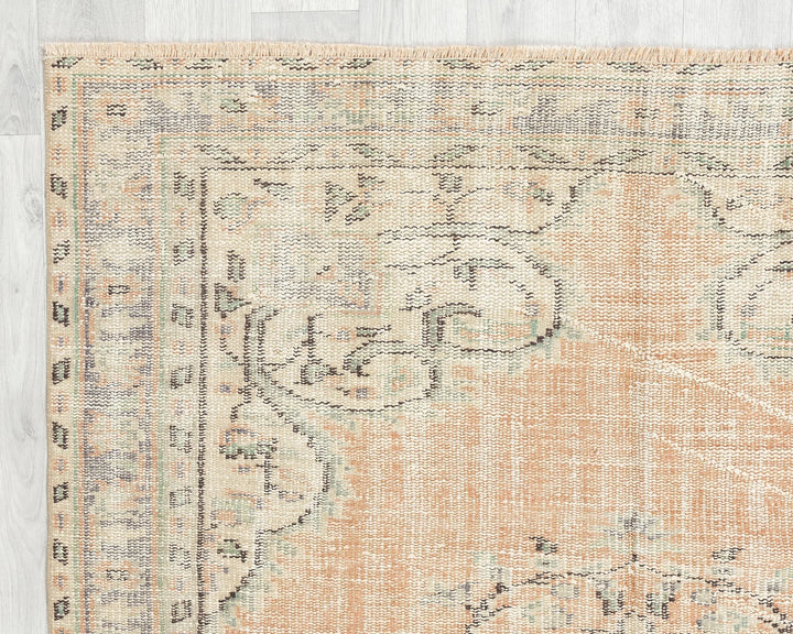 Multicolor Turkish Oushak Rug 4'6" x 7'2" Hand-Knotted | No. VR92533