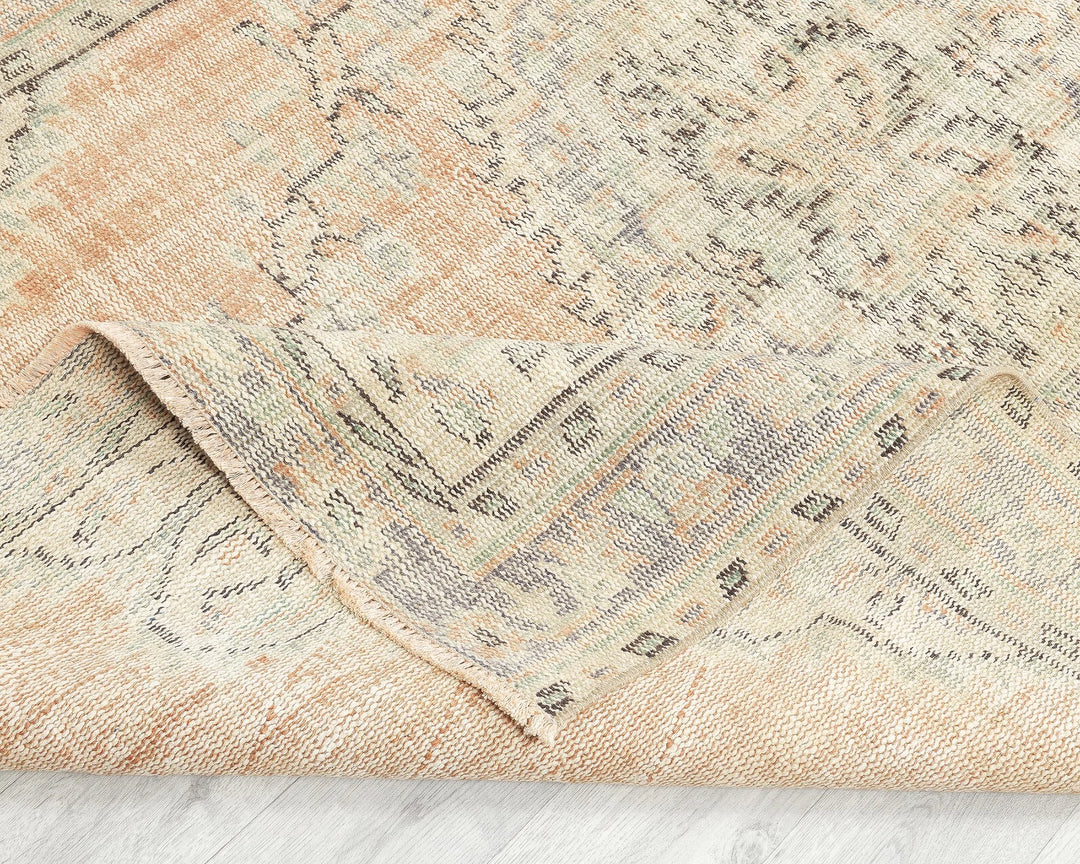 Multicolor Turkish Oushak Rug 4'6" x 7'2" Hand-Knotted | No. VR92533